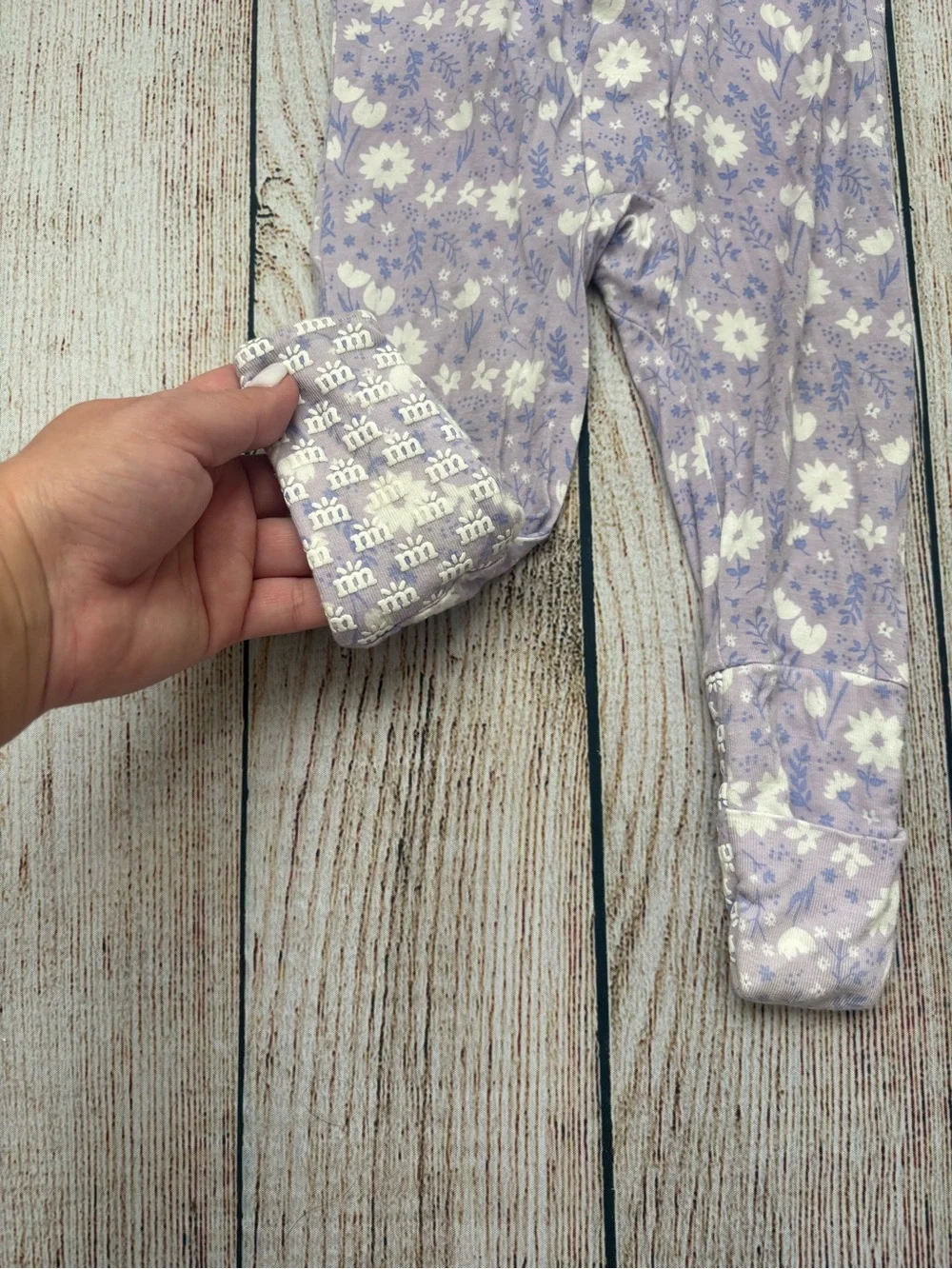 Magnetic Me Lavender Floral One-Piece Romper